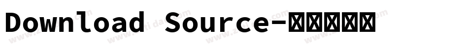 Download Source字体转换